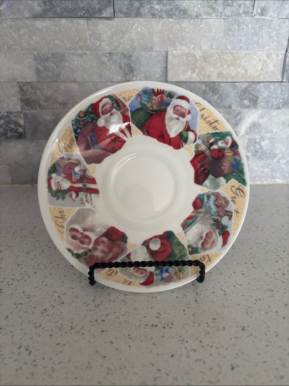 RK Roy Kirkham Fine Bone China Christmas Time Saucer Made in England